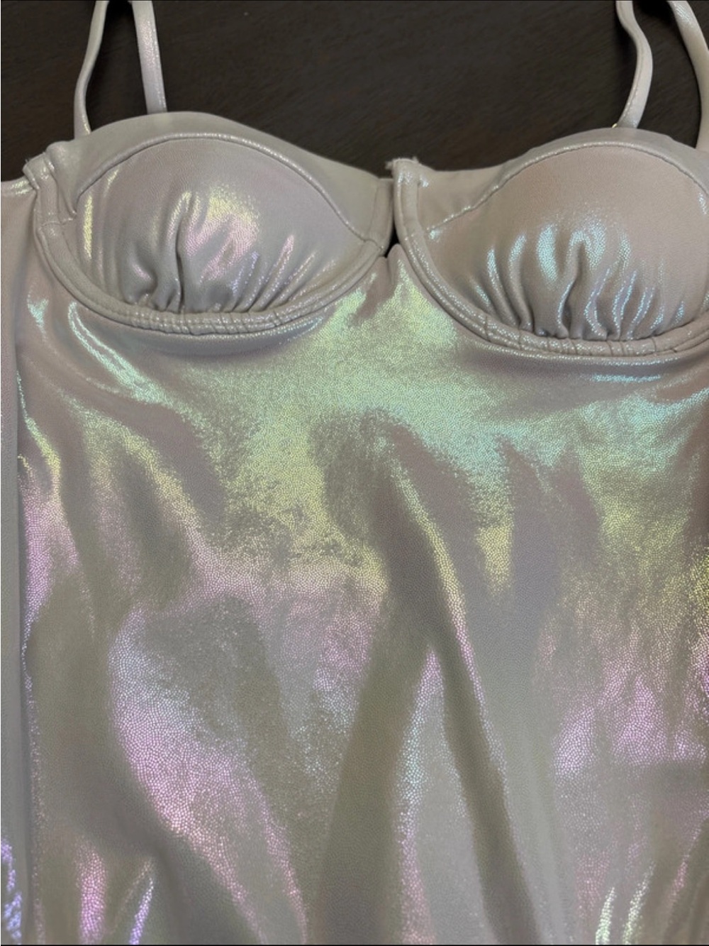 No Boundaries Iridescent Pearl One-Piece Swimsuit